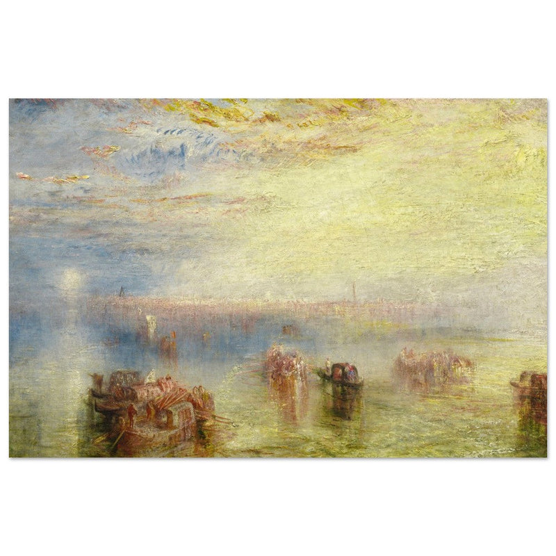 Approach to Venice by Joseph Mallord William Turner. Antique abstract painting of Venice Italy.