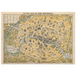 Paris city vintage map of 1922 by L Guilmin