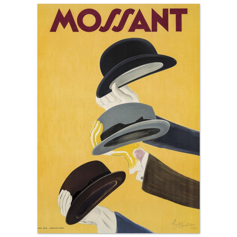 Mossant hats Advertising by Leonetto Cappiello.