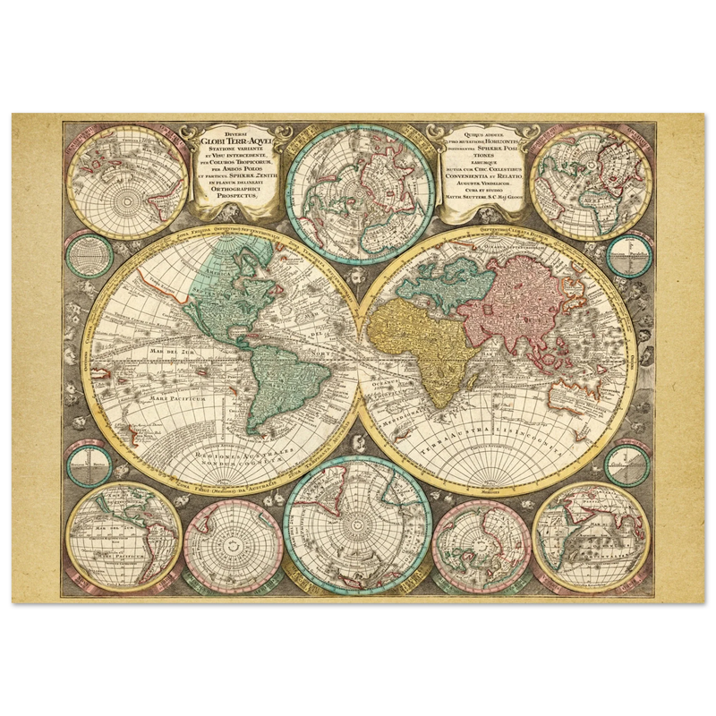 Diversi Globi Terr-Aquei by Matthäus Seutter