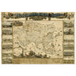 Vintage historic map of Asia by Nicolaes Visscher XVII century.