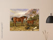 Old painting of horses by James Ward 1835. Portrait of Reformer, Blucher, Tory and Crib.