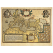 Old map of the Roman empire . Poster vintage reproduction of a map of 1579.