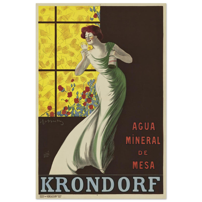 Krondorf mineral water vintage advertising poster by Leonetto Cappiello.
