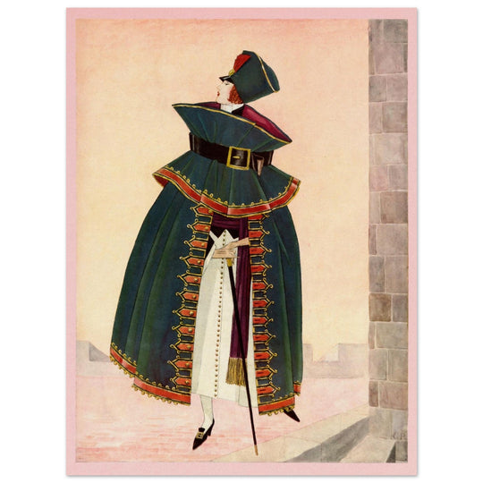 George Wolfe Plank vintage illustration of fashion magazine cover .