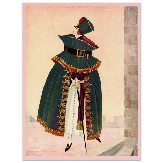 George Wolfe Plank vintage illustration of fashion magazine cover .