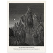 Gustave Dore The Bible engraving print . The Wise men guided by the star illustration.