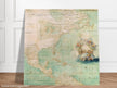 Ancient map of North America poster reproduction of 1681. Carte de l'Amérique Septentrionale et Partie Meridionale by Jean-Baptiste Louis Franquelin