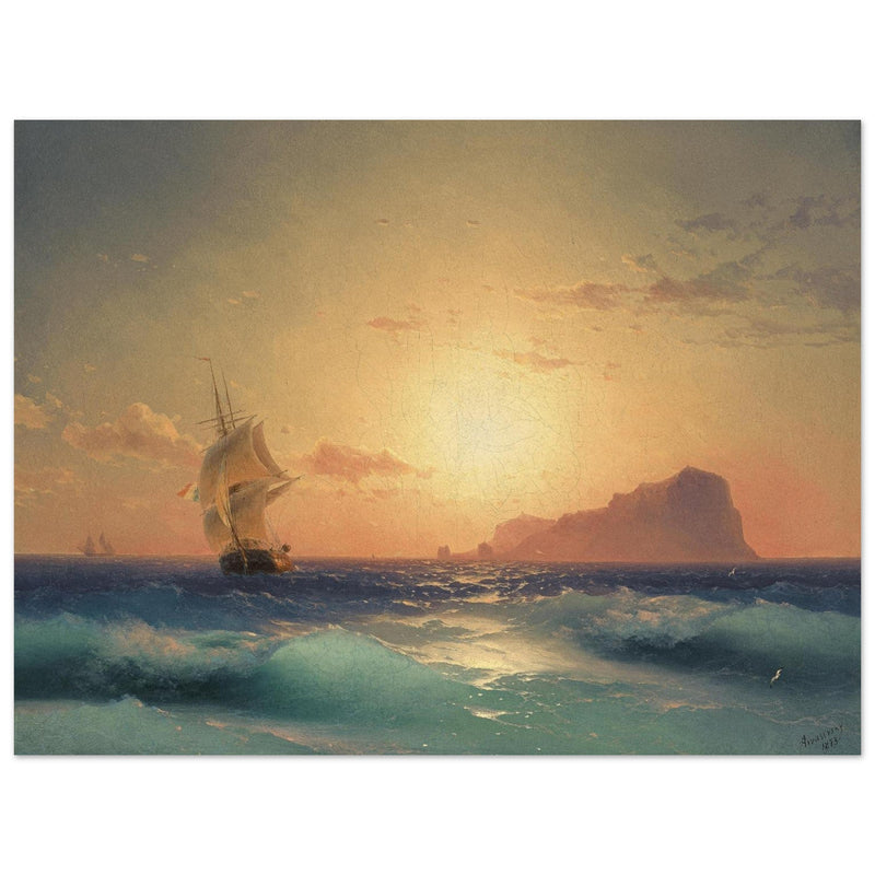 Ivan Aivazovsky  painting Sunset over Ischia