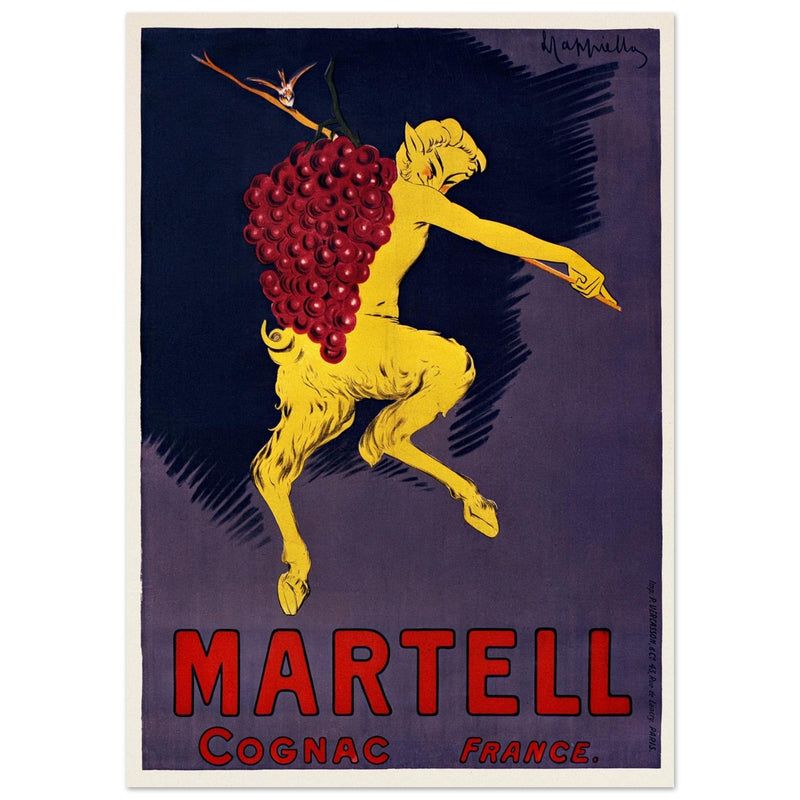 Martell Cognac vintage adverting poster by Leonetto Cappiello 1906.