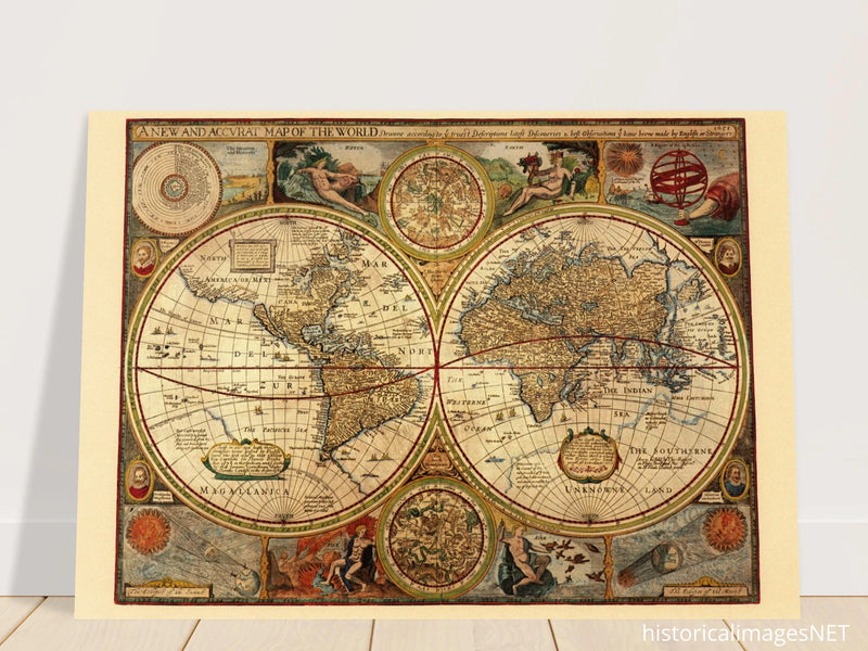 1651 Ancient world map by John Speed