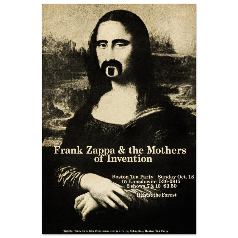 Frank Zappa & the Mothers of Invention Mona Lisa poster reproduction.