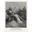 Gustave Dore The Bible engraving print . Jesus falling beneath the cross .