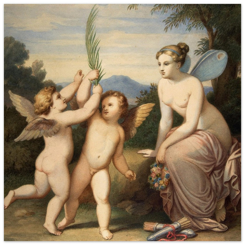 Eros and Anteros with Psyche Looking at Them. Johannes Riepenhausen .
