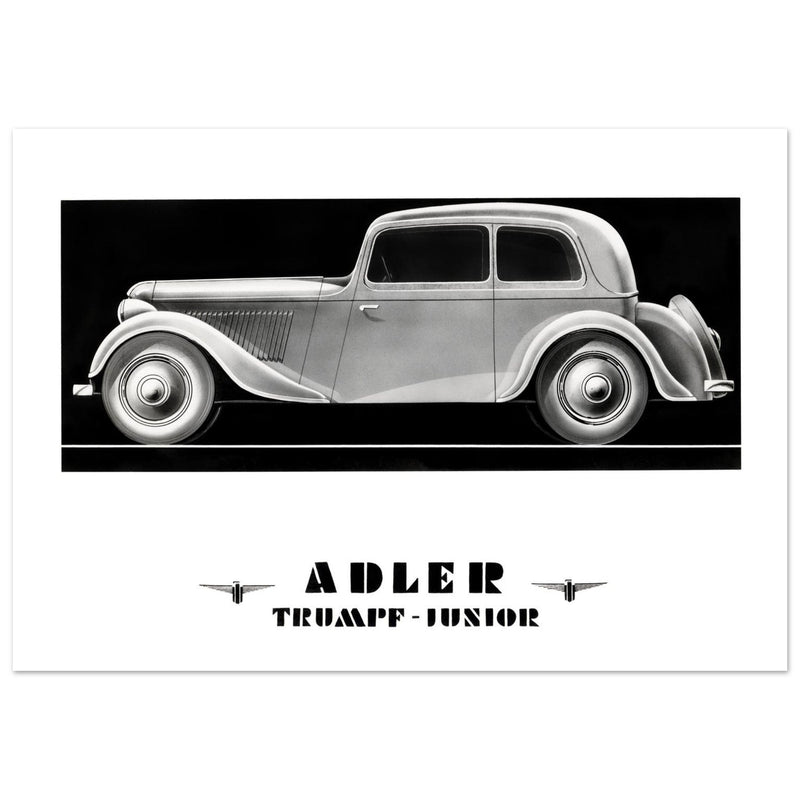 Adler Trumpf Junior Cabrio limousine car vintage print reproduction.