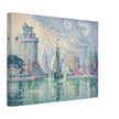 Paul Signac Les tours vertes, la Rochelle. The green towers, La Rochelle. painting.
