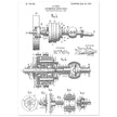 Automobile Drive Gear patent 787908 by Henry Ford. Vintage car
