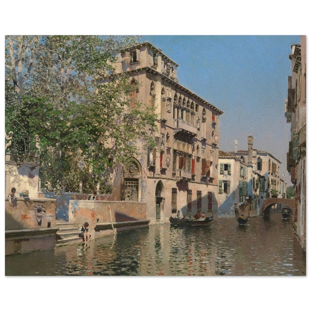 A canal in Venice by Martin Ricoca 1875. Italy .