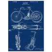 vintage motorcycle patent by G. M Holley.