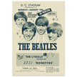 The Beatles music poster. Performance at the D. C. Washington stadium in 1966.