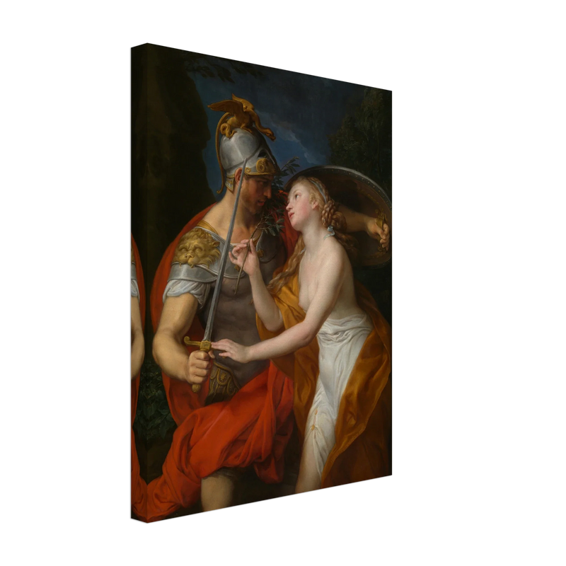 Canvas Allegory of Peace and War by Pompeo Girolamo Batoni 1776. Greek Roman mythology