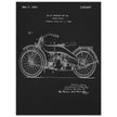 Vintage motorcycle patent by William S Harley founder of harley davidson.