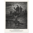 Gustave Dore The Bible engraving print . The prayer of Jacob .