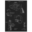 Vintage revolver patent by C P O'Neill.