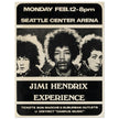 Jimi Hendrix concert poster of his performance at the Seattle Center Arena in 1968.