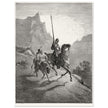 Don Quixote riding with Sancho Panza illustration by Gustave Dore.
