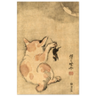 Cat with mouse poster reproduction  Creator: Kawanabe Kyosai  1870
