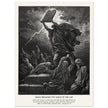 Gustave Dore The Bible engraving print . Moses breaking the Tables of the Law .