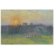 View of Bazincourt Sunset by Camille Pissarro