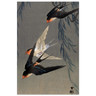 Ohara Koson Three red-rumped swallows in a dive