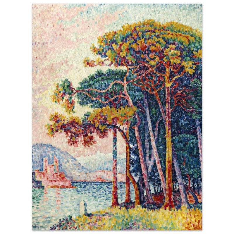 Paul Signac Antibes (la pinede) Pine trees painting