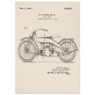 Vintage motorcycle patent by William S Harley founder of harley davidson.