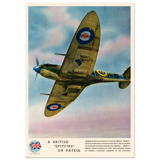 A British Spitfire on Patrol Propaganda II World War