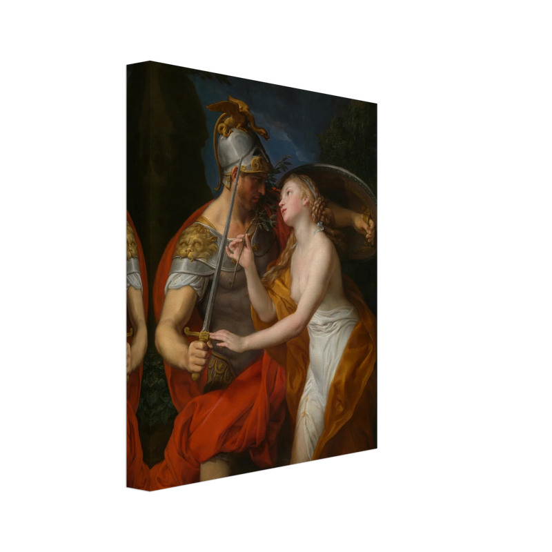 Canvas Allegory of Peace and War by Pompeo Girolamo Batoni 1776. Greek Roman mythology