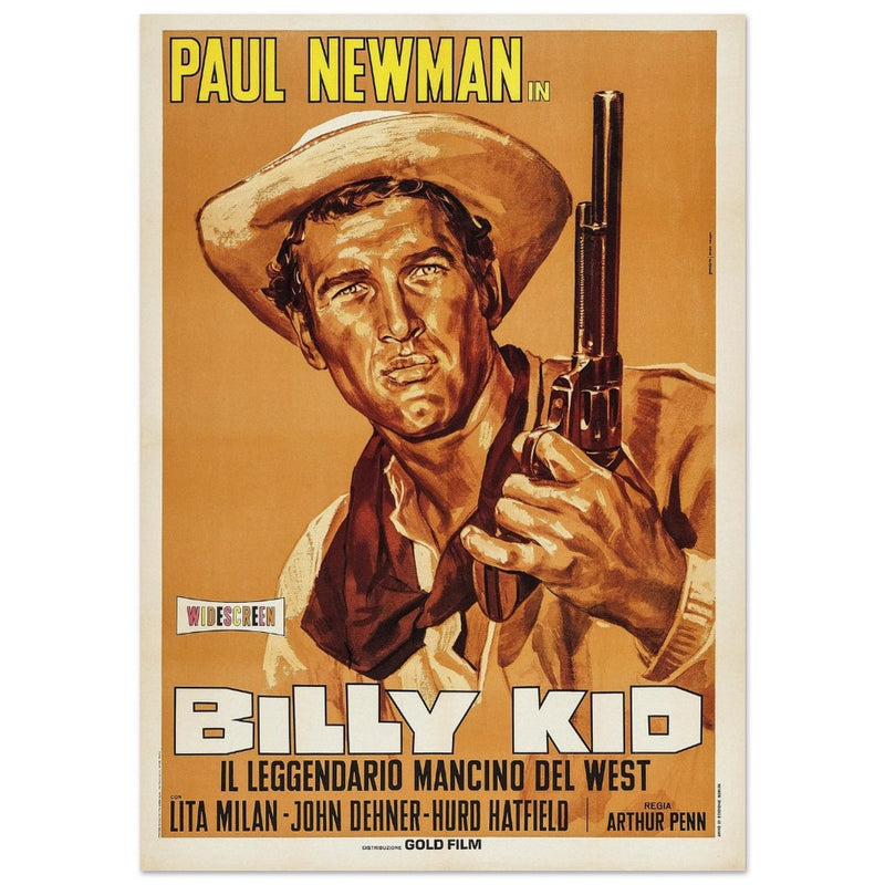 Billy Kid italian poster staring Paul Newman movie poster.