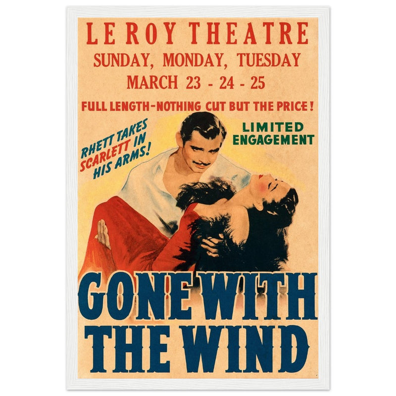 Gone with the wind movie poster.