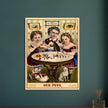 Our pets Three girls with their pets  vintage poster reproduction