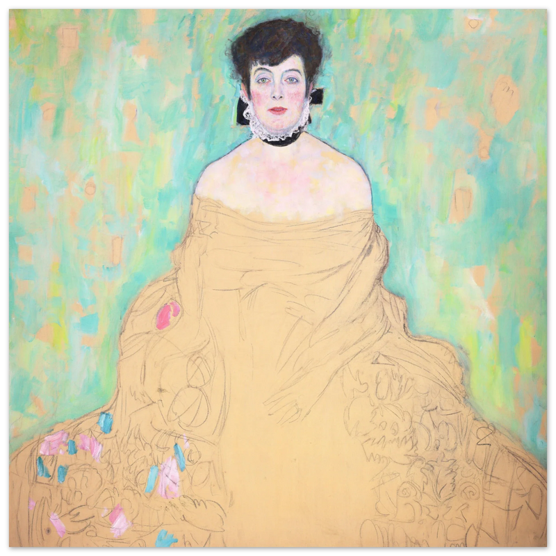Gustav Klimt Amalie Zuckerkandl woman portrait painting.