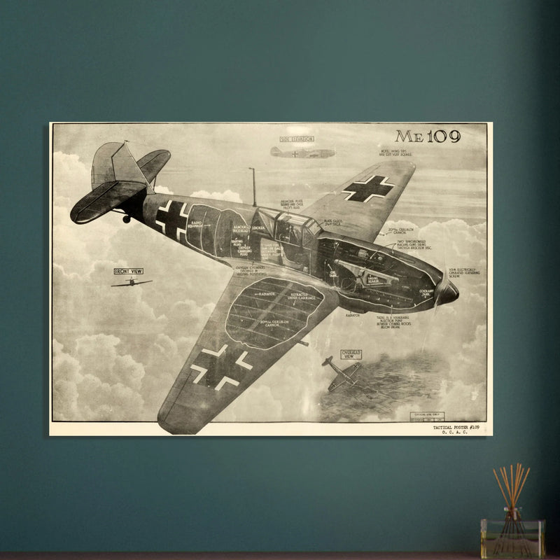 Messerschmitt Bf 109 fighter airplane II World War .
