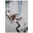 Ring sparrows at wisteria by Ohara Koson