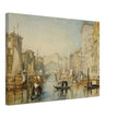Venice the Rialto bridge in Italy. Antique painting by  Joseph Mallord William Turner.