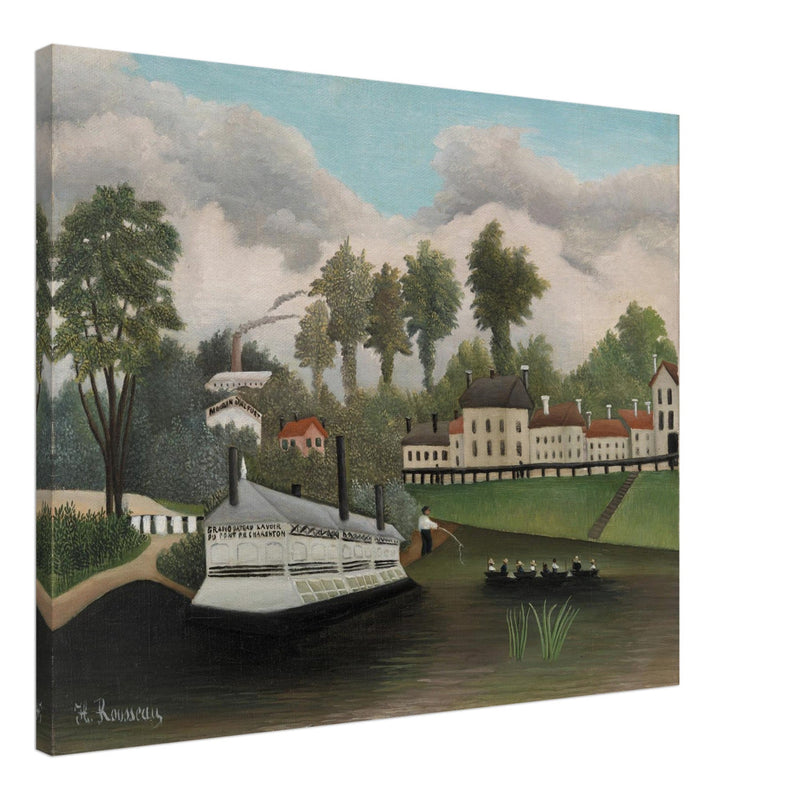 Henri Rousseau The Great Laundry Boat at Charenton Bridge painting