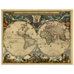 World map Nova et Accuratissima Totius Terrarum Orbis Tabula by Joan Blaeu