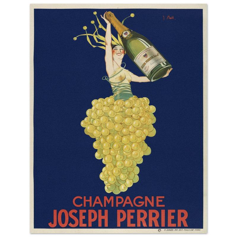 Joseph Stall Champagne Joseph Perrier vintage poster