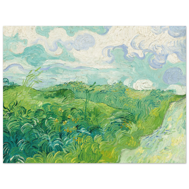 Green Wheat Fields Auvers by Vincent Van Gogh