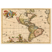 Ancient map print of America by Visher.